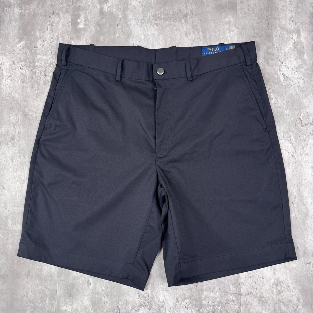 Polo Ralph Lauren Performance Golf Shorts Men's 36 Black Flat Front Stretch